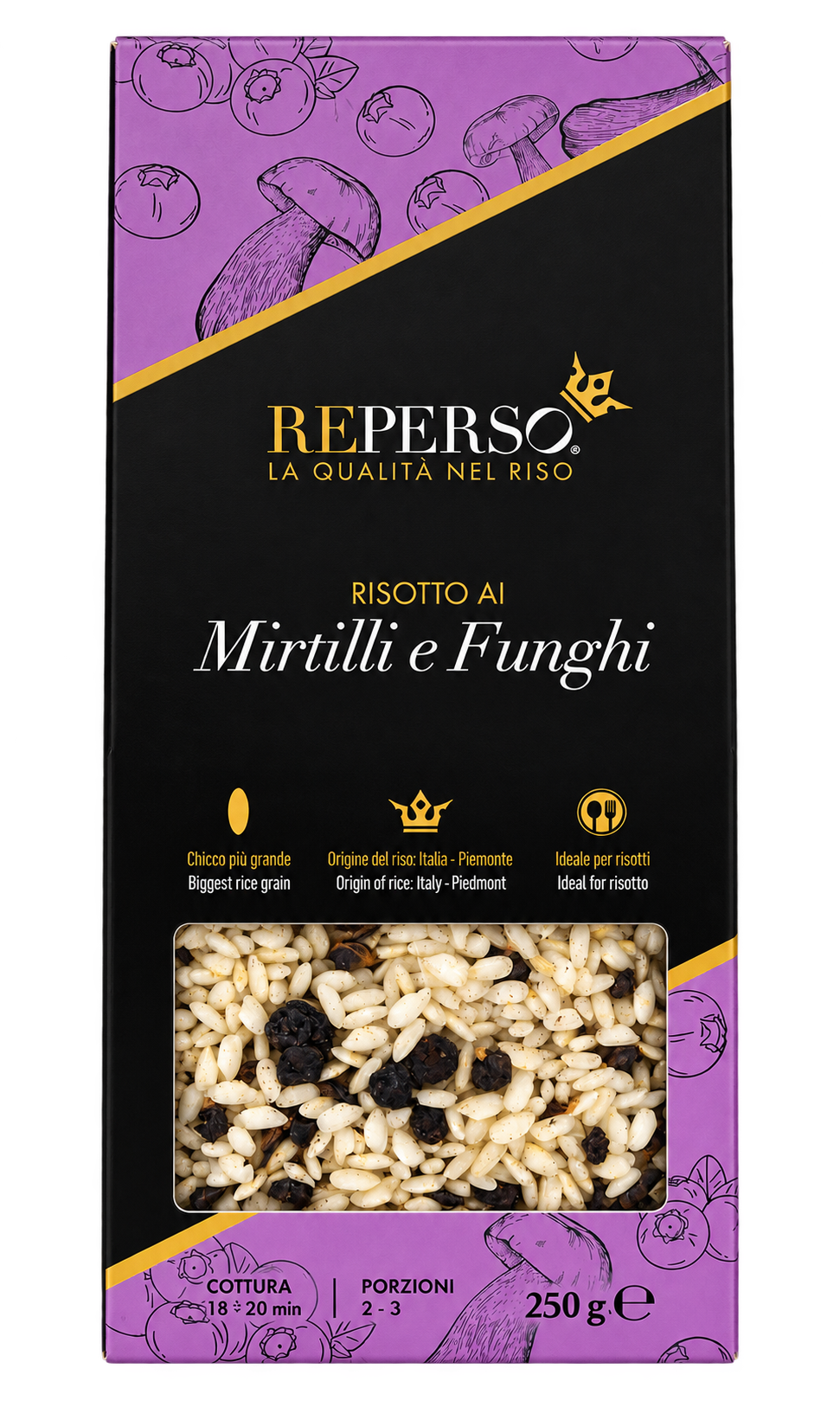 Risotto Mirtilli e Funghi