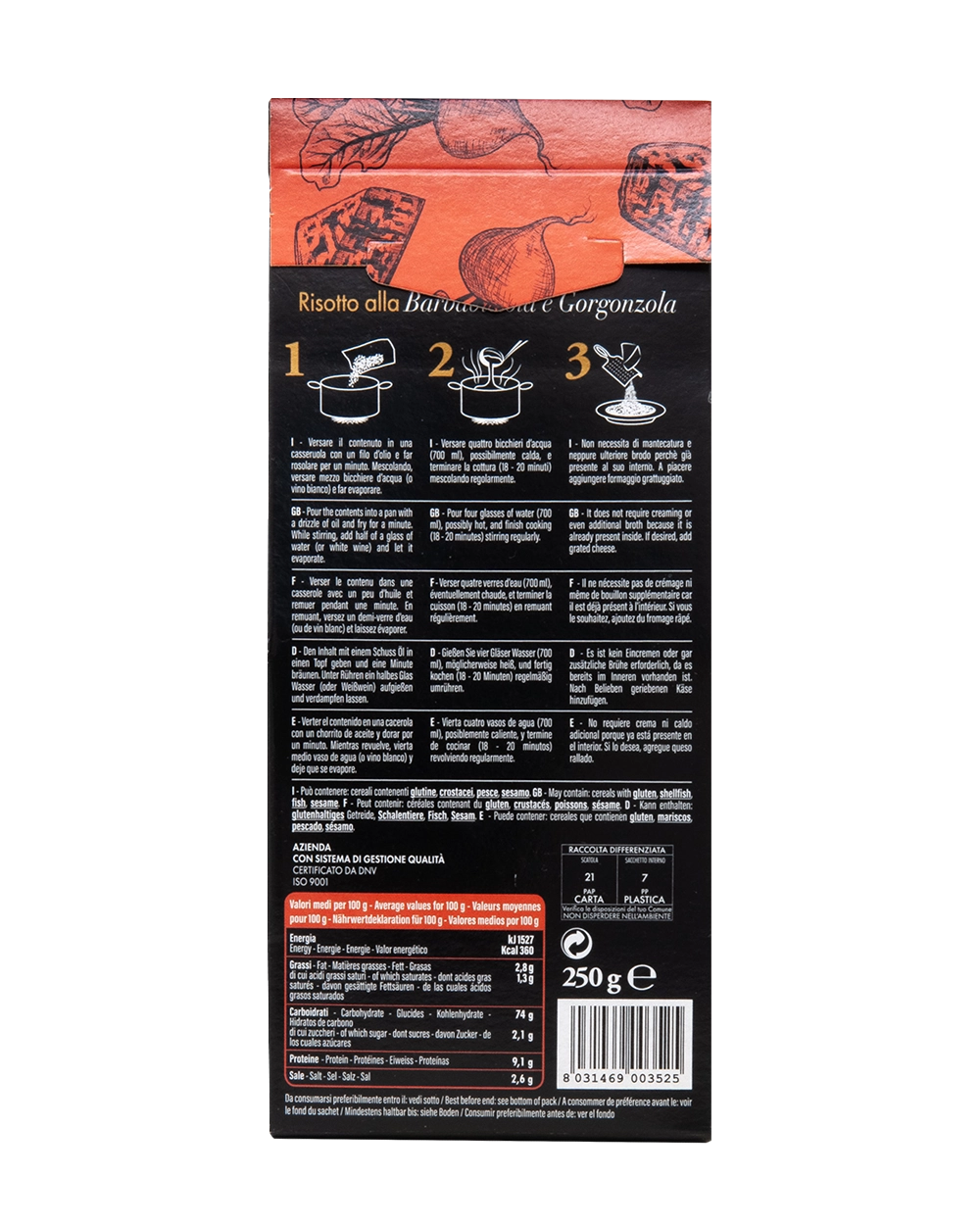 Risotto Barbabietola/Gorgonzola 250gr ATMP