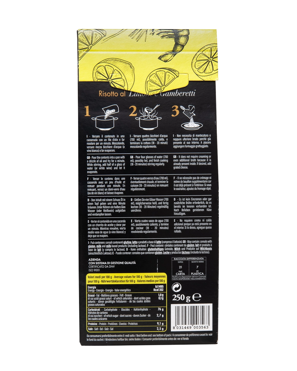 Risotto Limone/Gamberetti 250gr ATMP